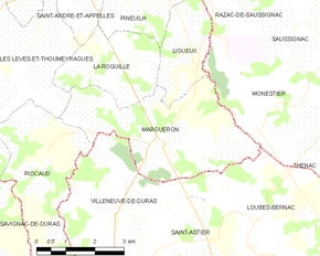 Poziția localității Margueron