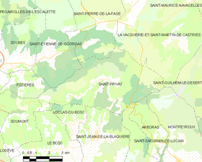 Poziția localității Saint-Privat