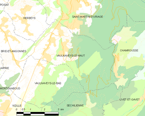 Poziția localității Vaulnaveys-le-Haut