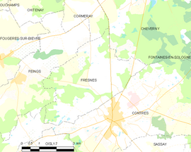 Mapa obce Fresnes