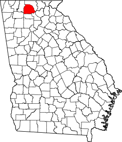 Karte von Gilmer County innerhalb von Georgia