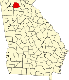 Locatie van Gilmer County