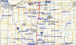 Map of Indiana State Road 13.svg