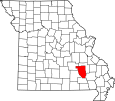 Map of Missouri highlighting Reynolds County.svg