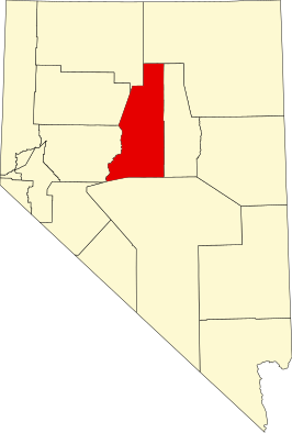 Locatie van Lander County in Nevada