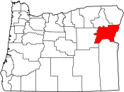 Map of Oregon highlighting Baker County.svg