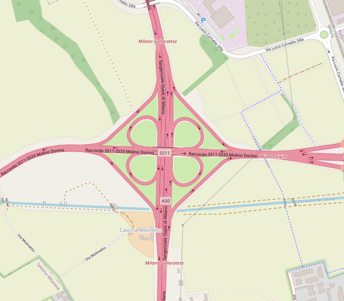 File:Mappa uscita autostradale Novara-Milano Gallaratese.png