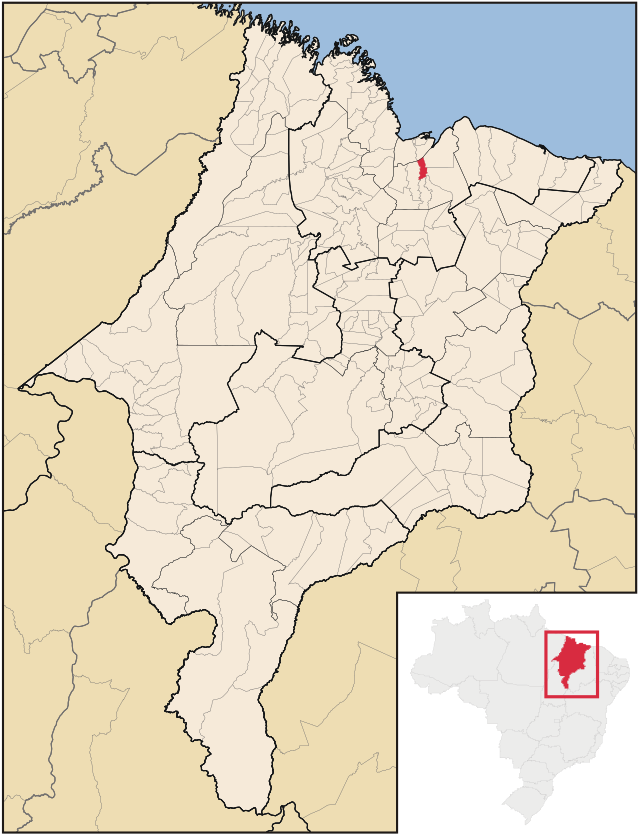 Localização de Axixá no Maranhão