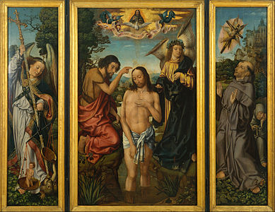 Master of Frankfurt - Triptych of the Baptism of Christ