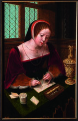 Dame aan haar bureau, 1500-1520, uit de collectie van The Phoebus Foundation