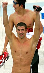 Michael Phelps wins 8th gold medal (cropped)