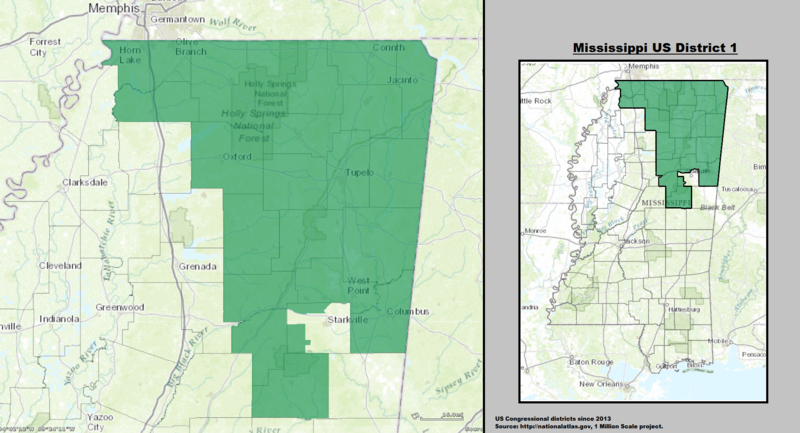 File:Mississippi US Congressional District 1 (since 2013).tif