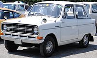 三菱・ミニカ（初代） 1970年代までは軽自動車であっても明解なトランクが付いたノッチバック（3ボックス）型セダンが製造されていた。