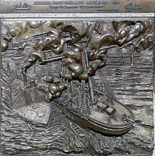 Plaque commemorating the battle at the United States Navy Memorial in Washington, D.C. Mobile Bay Navy Memorial.jpg