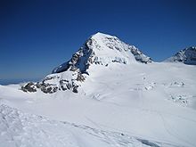 Blick vom Grossen Aletschgletscher zum Mönch