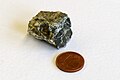 * Nomination Montroydite and mercury from the Socrates Mine, Somona County, California, USA. The Eurocent allows size comparison. --Kritzolina 19:31, 6 April 2024 (UTC) * Promotion  Support Good quality. --Mike Peel 11:37, 7 April 2024 (UTC)