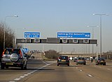 Message signs at junction 11 of the M25 Motorway Gantry over M25 - geograph.org.uk - 334438.jpg