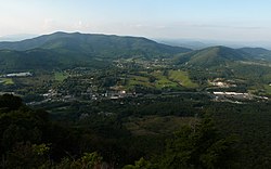 Aerial view of Jefferson, NC
