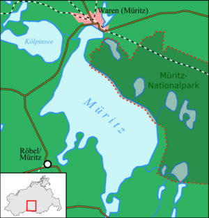 Mecklenburg Kölpinsee: See im Landkreis Mecklenburgische Seenplatte in Mecklenburg-Vorpommern