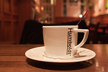 Hotelware coffee mug for the Humboldt restaurant in Rostock, Germany. Mug Humboldt HBP 2011-12-22.jpg
