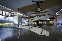 Early flying machines and gliders in exhibition in the Deutsches Museum, Munich, Germany