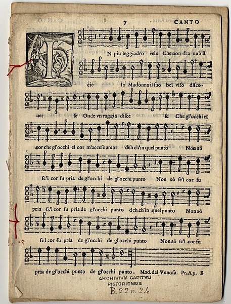 Printed music in the Musicalis Library in the Capitolary Archive Musiche della Bibliotheca Musicalis di Pistoia.jpg