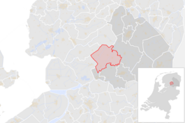 Locatie van de gemeente Westerveld (gemeentegrenzen CBS 2016)