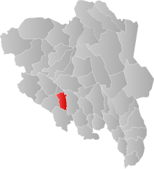 Localização do município na província de Innlandet