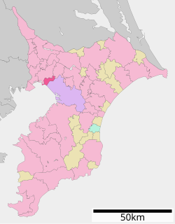 Kedudukan Narashino di Wilayah Chiba