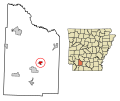 Miniatuur voor Bestand:Nevada County Arkansas Incorporated and Unincorporated areas Cale Highlighted 0510480.svg