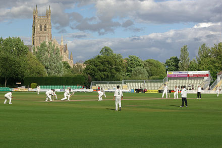 New Road is the home of Worcestershire County Cricket Club, across the River Severn from Worcester Cathedral.