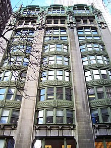 Former American Steel Export Association, Lower Manhattan, 75 West Street New York Evening Post Building from below.jpg