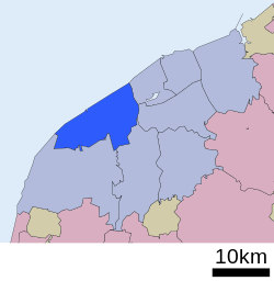 Location of Nishi-ku in Niigata City