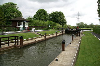 Northmoor Lock Lock on the River Thames in Oxfordshire, England