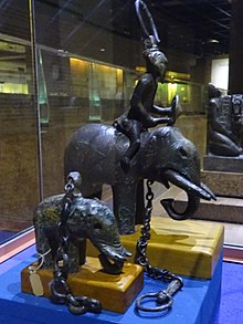 Mounted Nubian elephant Nubian elephant culture, Nubian Museum.jpg