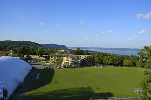 Moseley Field on the Rockland Campus overlooks the Hudson River