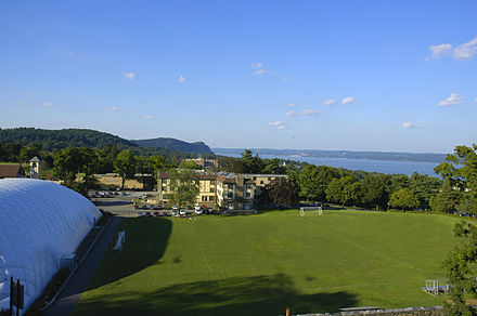 The view of the Rockland Campus which overlooks the Hudson River in New York