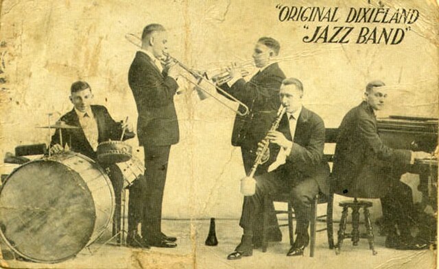 The Original Dixieland Jazz Band, with Henry Ragas on piano