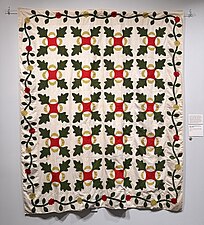 Oak Leaf and Reel Quilt Top (ca 1870)