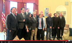 Leading YouTube content creators met at the White House with U.S. President Obama to discuss how government could better connect with the "YouTube generation." ObamaYouTubers307.png