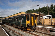 A GWR Class 150 with an Okehampton to Exeter service Okehampton - GWR 150216 leaving for Exeter.JPG