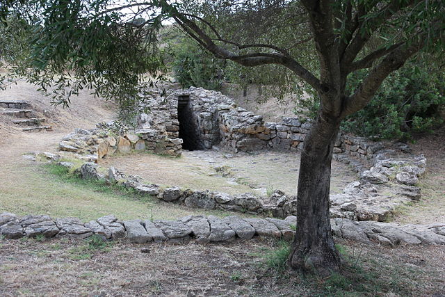 Nuragic holy well temple of Sa testa