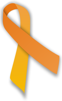 Оранжевая лента символизирует проблему недоедания.