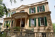 The Owens-Thomas House, at 124 Abercorn Street in Savannah, Georgia, US. It is a National Historic Landmark. This is an image of a place or building that is listed on the National Register of Historic Places in the United States of America. Its reference number is 76000611.