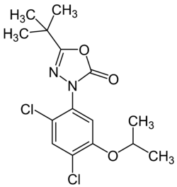 Structural formula of Oxadiazon