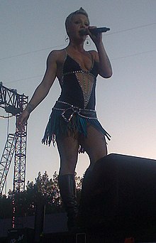 Pink performing at Main Square Festival in 2010