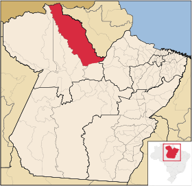 Localização de Almeirim no Pará