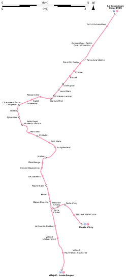 نقشه خط ۷ متروی پاریس