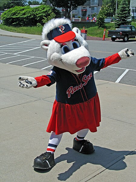 Female mascot, Sox. The male mascot is Paws.