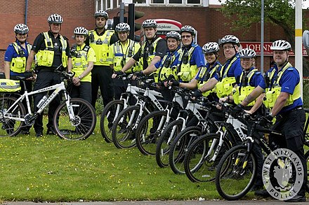 Neighbourhood officers with their bikes